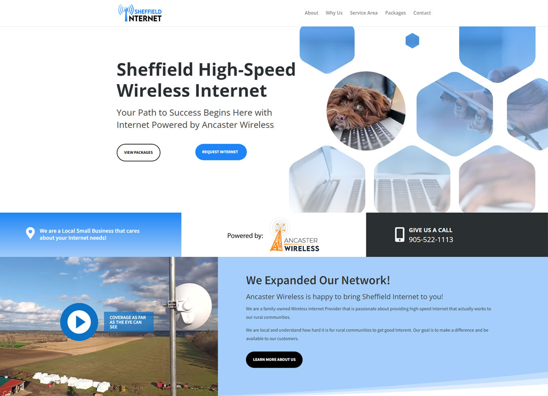 Layout of Sheffield Internet project we completed