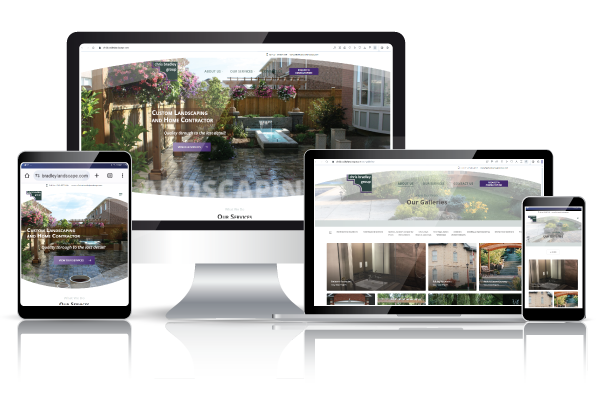 Responsive website design layouts for Chris Bradley Landscape