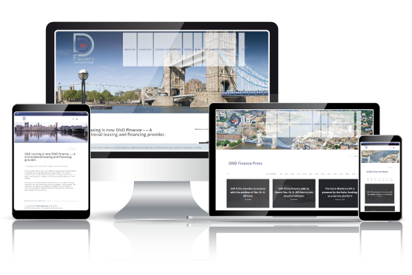 Responsive website design layouts for DND Finance