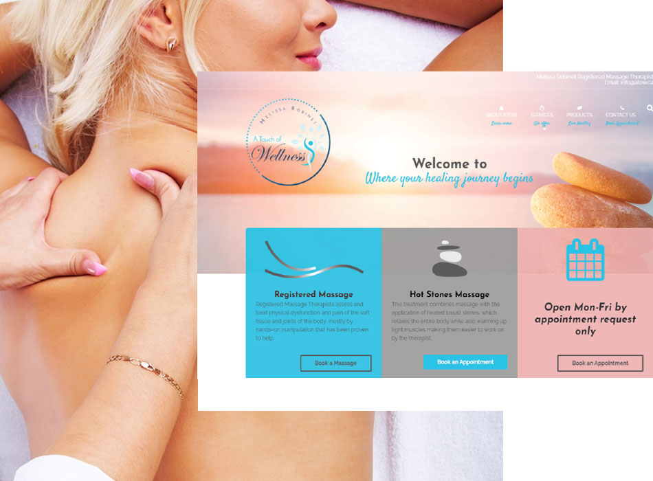 A Touch of Wellness home page design