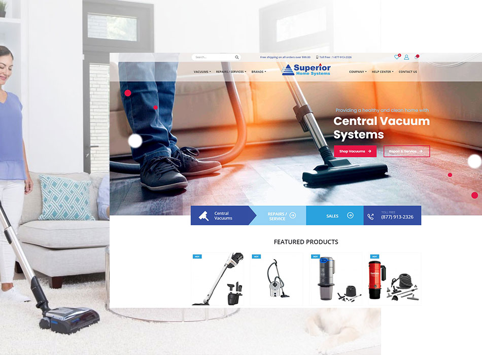 Superior Home Systems home page design
